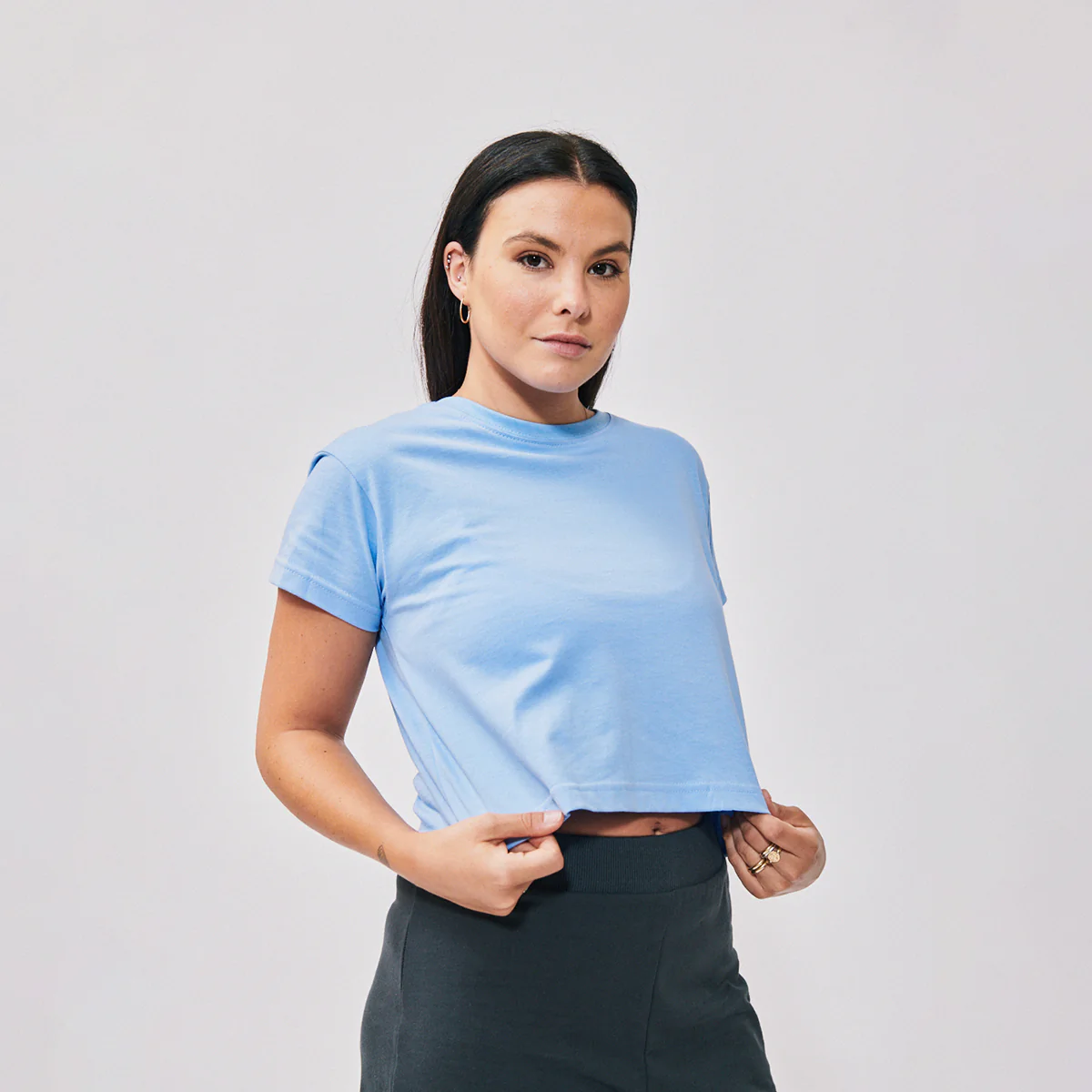 Cotton Cropped Tee - Image 5